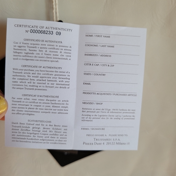 TRUSSARDI REAL LEATHER - Picture 9 of 14